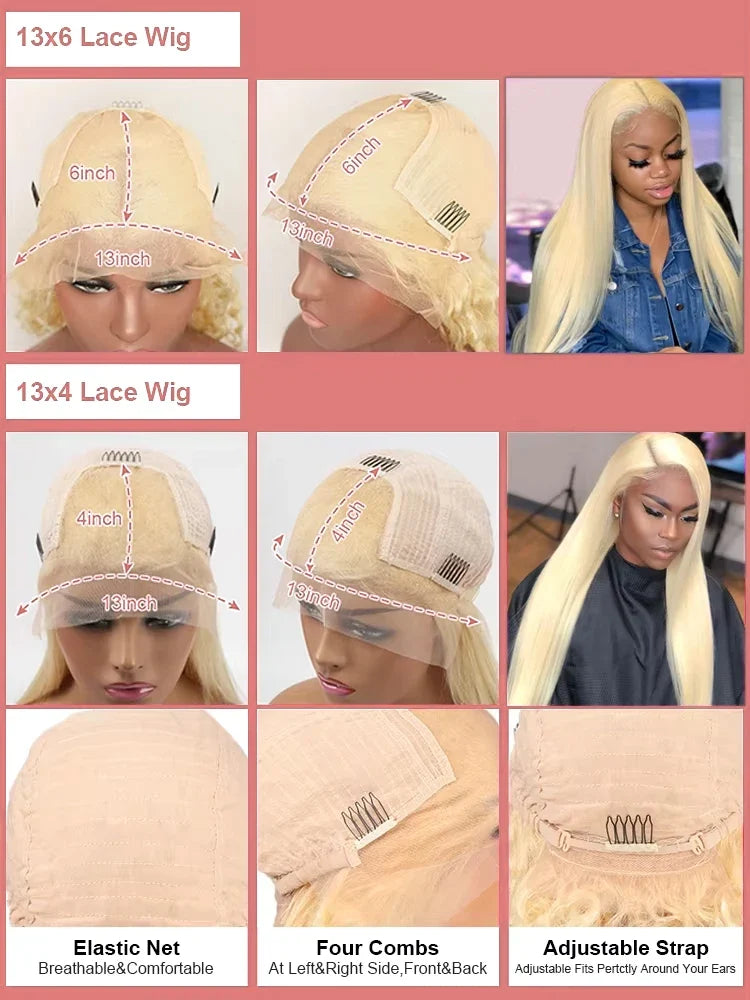 613 HD Lace Frontal Wig 13x4 Deep Loose Wave Transparent Remy Color Front Human Hair Wig 13x6 Blonde Water Curly Human Hair Wig
