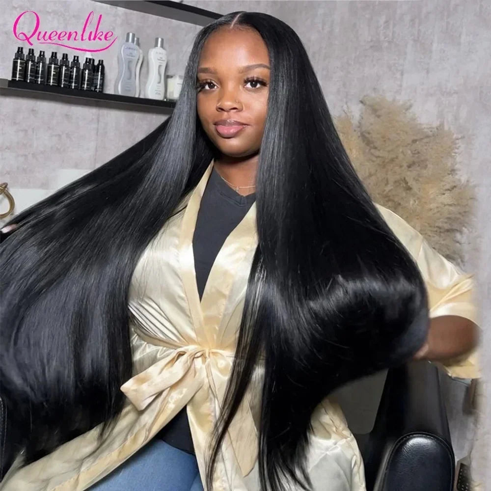 Queenlike 250Density Real Hd Lace Frontal Wig 12A Top Quality Human Hair Wigs for Women 22 24inch 13x4 Straight Lace Frontal Wig