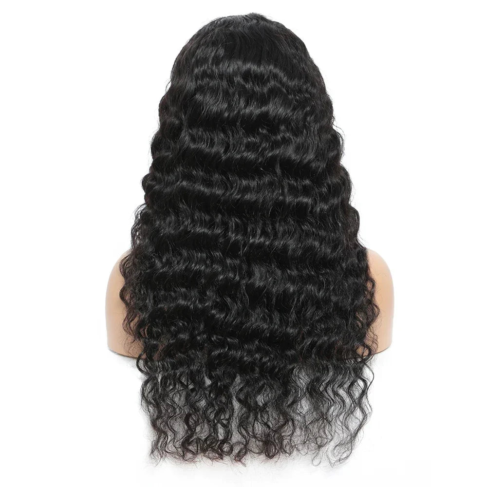 Transparent Remy Deep Wave Lace Front Wig 13x4 13x6 Water Wave Lace Frontal Wig 4X4 Closure Human Hair Wigs For Women Glueless