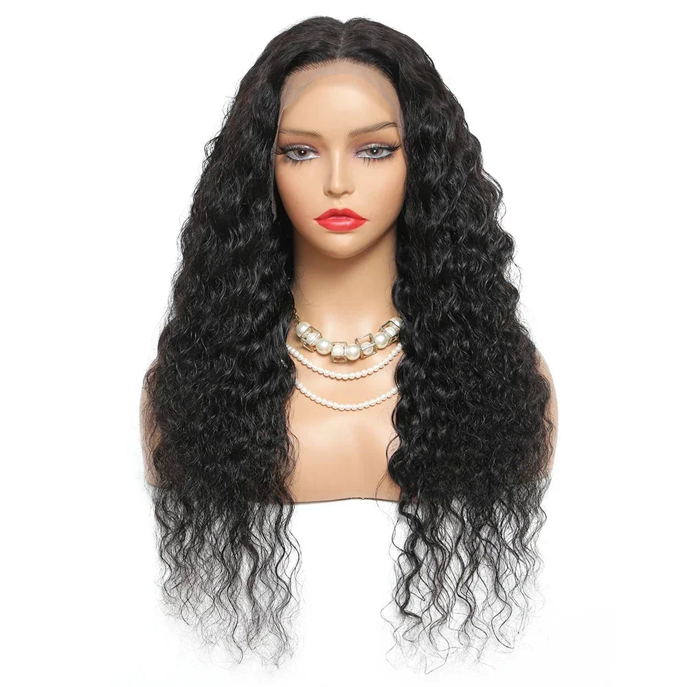 Transparent Remy Deep Wave Lace Front Wig 13x4 13x6 Water Wave Lace Frontal Wig 4X4 Closure Human Hair Wigs For Women Glueless