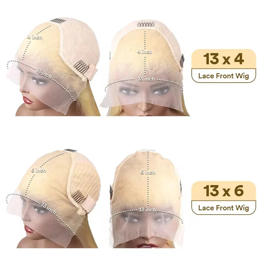Body Wave 613 Hd Lace Frontal Wig 13x6 Human Hair Wigs 250 Density 13x4 Transparent Lace Honey Blonde Glueless Wigs For Women