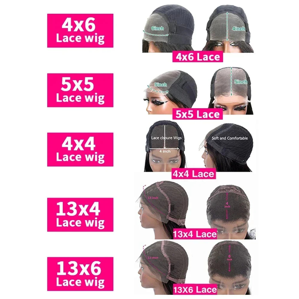 Deep Wave Frontal Wig 13x6 HD Lace Frontal Wig 13X4 28 30 32 34 36 Inch Human Hair Lace Frontal Wig Deep Curly Lace Front Wig