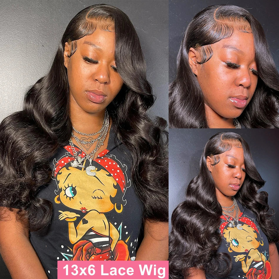 40 Inch 13x4 13x6 HD Body Wave Lace Front Wig Pre Plucked Loose Wave Lace Frontal Wig 100% Human Hair Wigs For Black Women