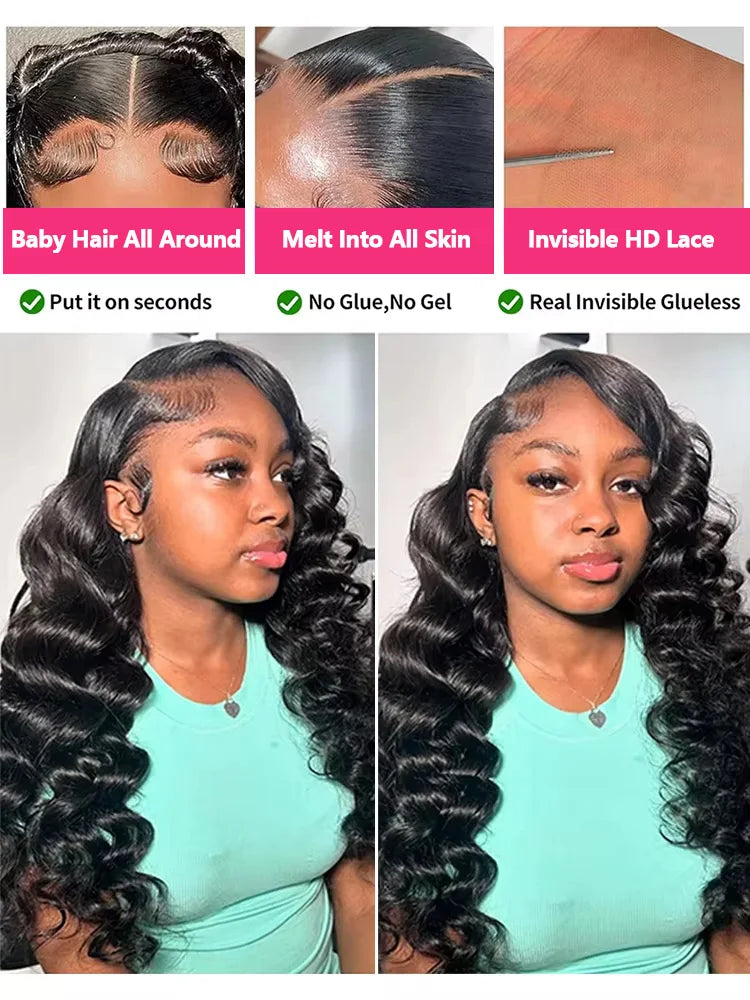 30 Inch Loose Deep Wave 13x4 Hd Lace Frontal Human Hair Wig Brazilian Curly 5x5 Glueless Wig Human Hair Pre Plucked For Women