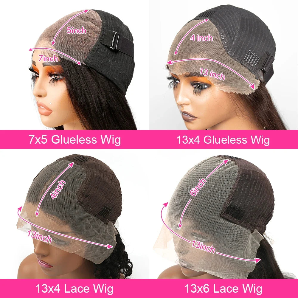 Cexxy Glueless Wig Human Hair Ready To Wear Curly 7x5 Lace Closure Deep Wave Frontal Wig 13x4 Hd Lace Bleached Knots For Women
